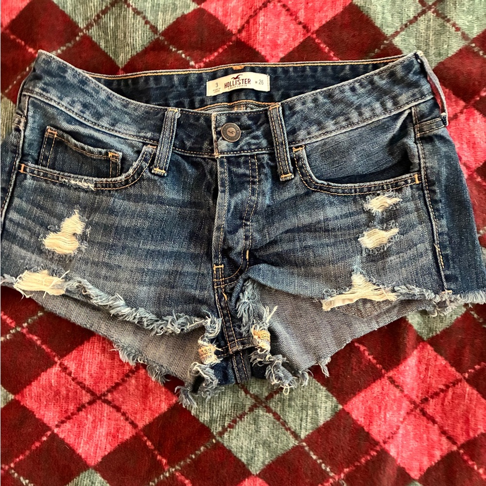 Hollister Women's Distressed Blue Jean Shorts